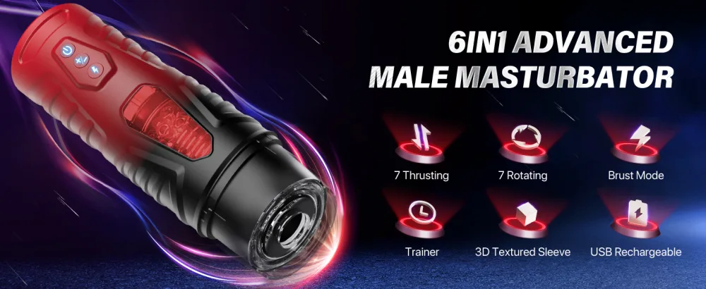 Jerry Realistic Rotating Vibrating Male Masturbator Advanced — hình 2