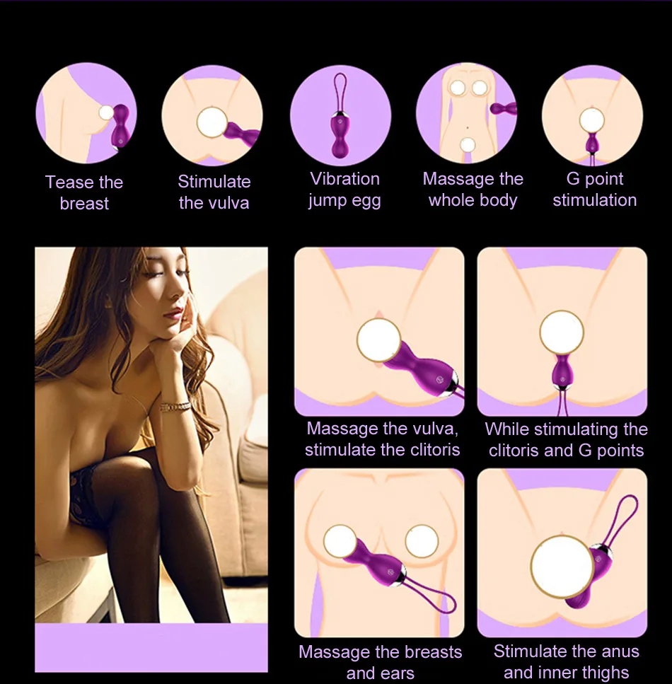Soft Silicone Remote Control Egg Vibrator for Women — hình 9