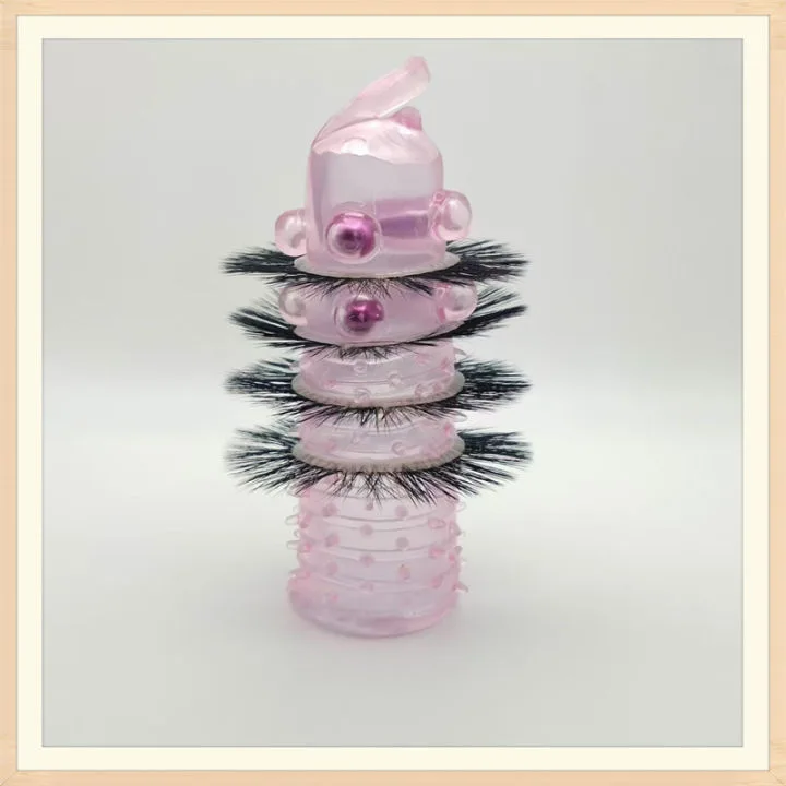 Double Beaded Furry Eyelash Condom 5 Layer Intense Pleasure — hình 2