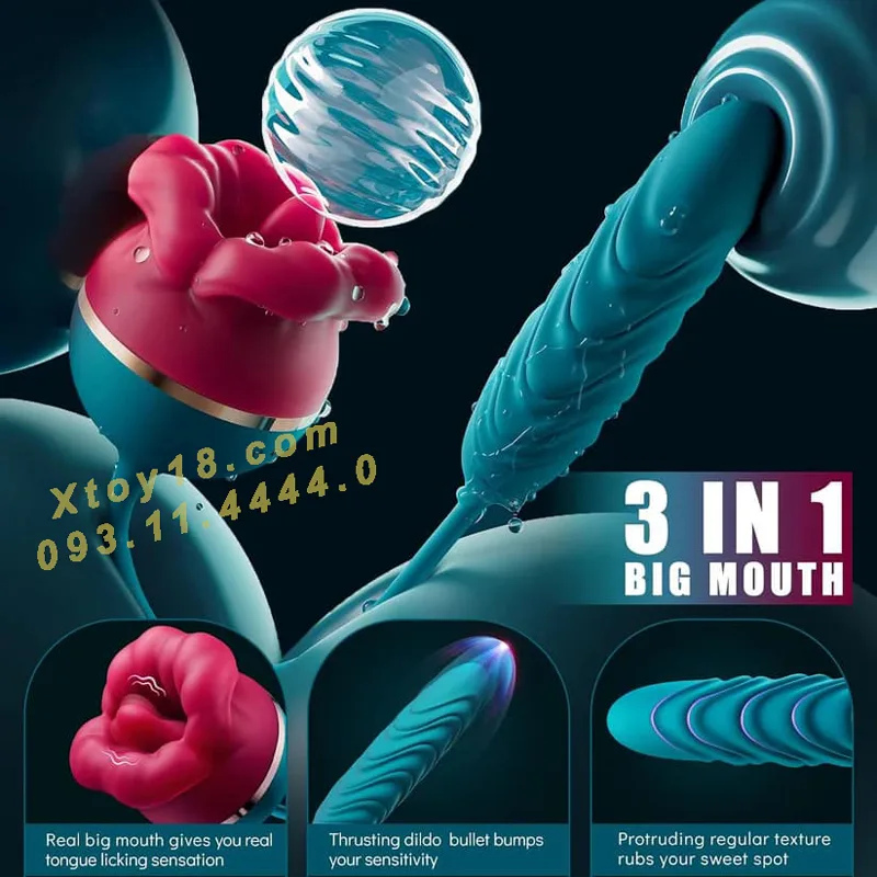 SISU Multi-function Licking Sucking Thrusting Vibrator — hình 4