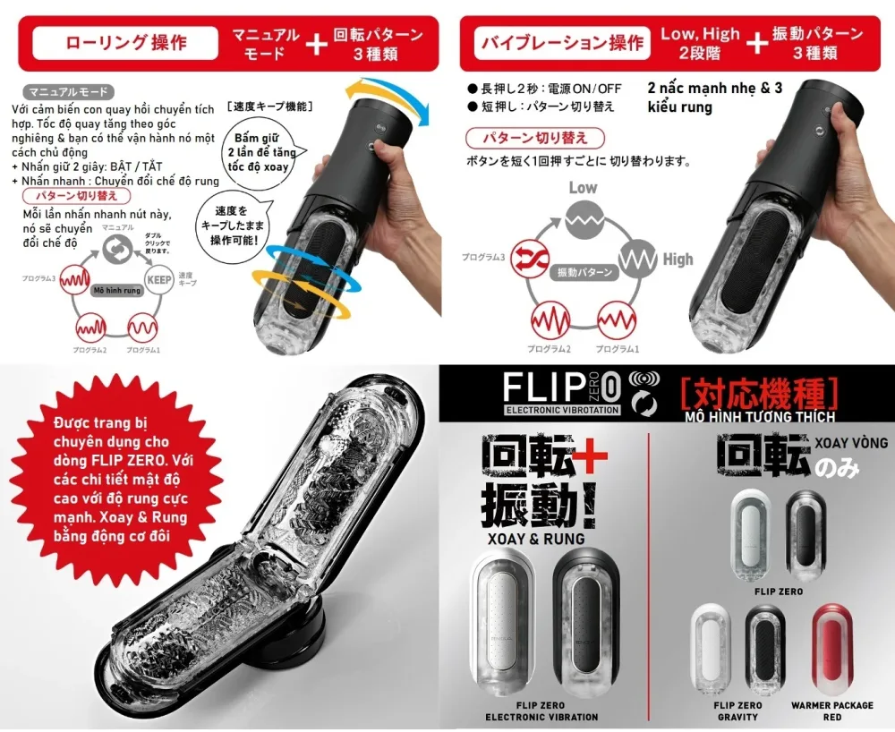 Flip Zero Electronic Vibrotation Rotating Vibrator