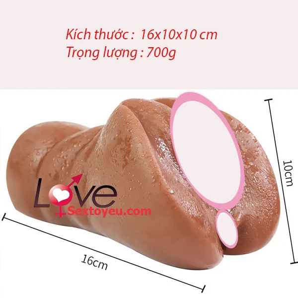 Premium Brown Silicone Masturbator for Ultimate Male — hình 2