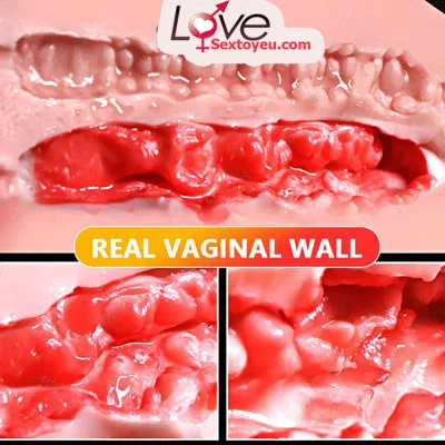 3D Pink Lips Realistic Vibrating Masturbator Male Toy — hình 4