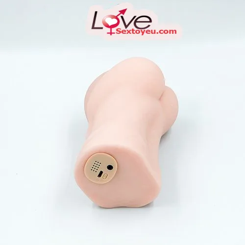 3D Pink Lips Realistic Vibrating Masturbator Male Toy — hình 6