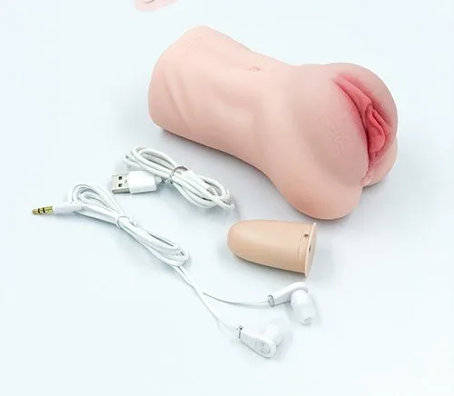 3D Pink Hole Vibrating Silicone Male Masturbator Realistic — hình 8