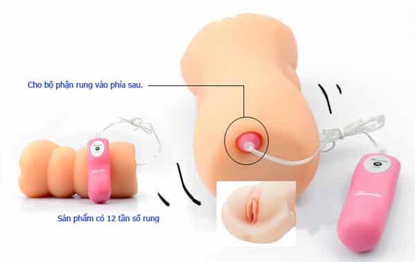AD18 Premium Silicone Vagina with Strong Vibration 15cm — hình 5