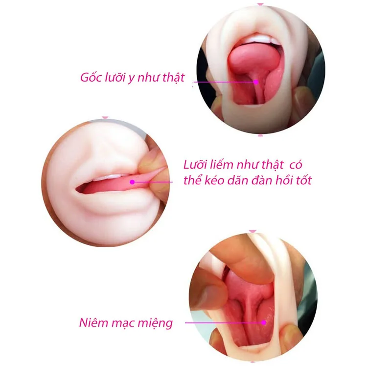 3D Oral Licking Masturbator Male Silicone Realistic Pussy — Realistic Design with High-tech Craftsmanship