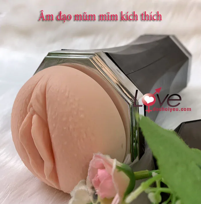 Double Ended Rumble Silicone Male Stroker — hình 5