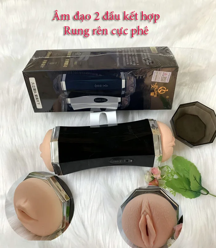 Dual End Powerful Vibrating Masturbation Cup for Men — Realistic & Intense Sensations