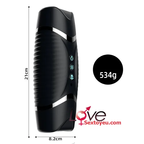 2-Ended Heated Vibrating Silicone Masturbator Dual Pleasure — hình 6