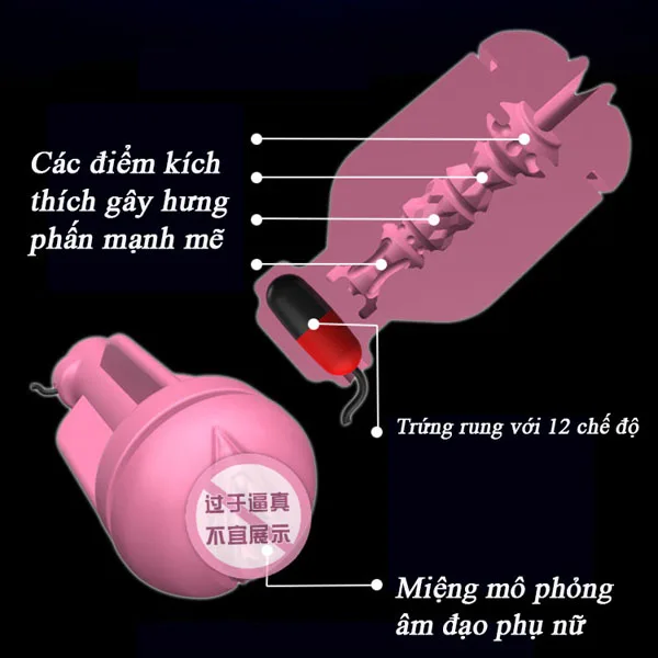 Youcup StuPlus Masturbation Cup with Vibration Ultra Skin — Always keep the electronic parts away from water to ensure