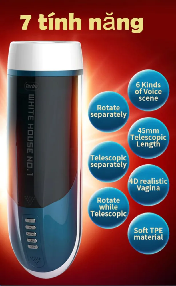 AD33 Automatic Male Masturbator 10 Vibration Modes — hình 5