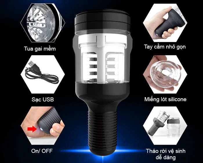 Cyclone II Automatic 360 Rotating Male Stimulation Device — hình 4