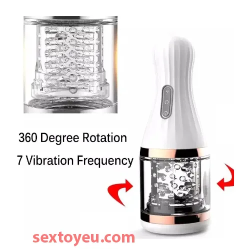 Compact 360 Automatic Rotating Masturbation Cup Black — hình 6