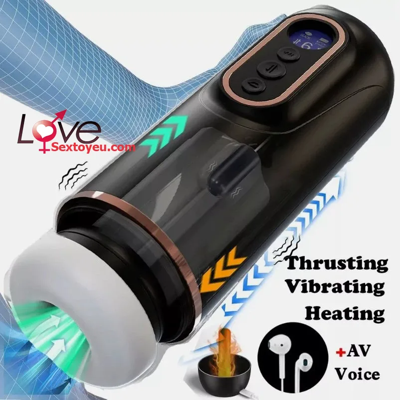 Heated Automatic Masturbator Cup with Thrusting Vibration — hình 4