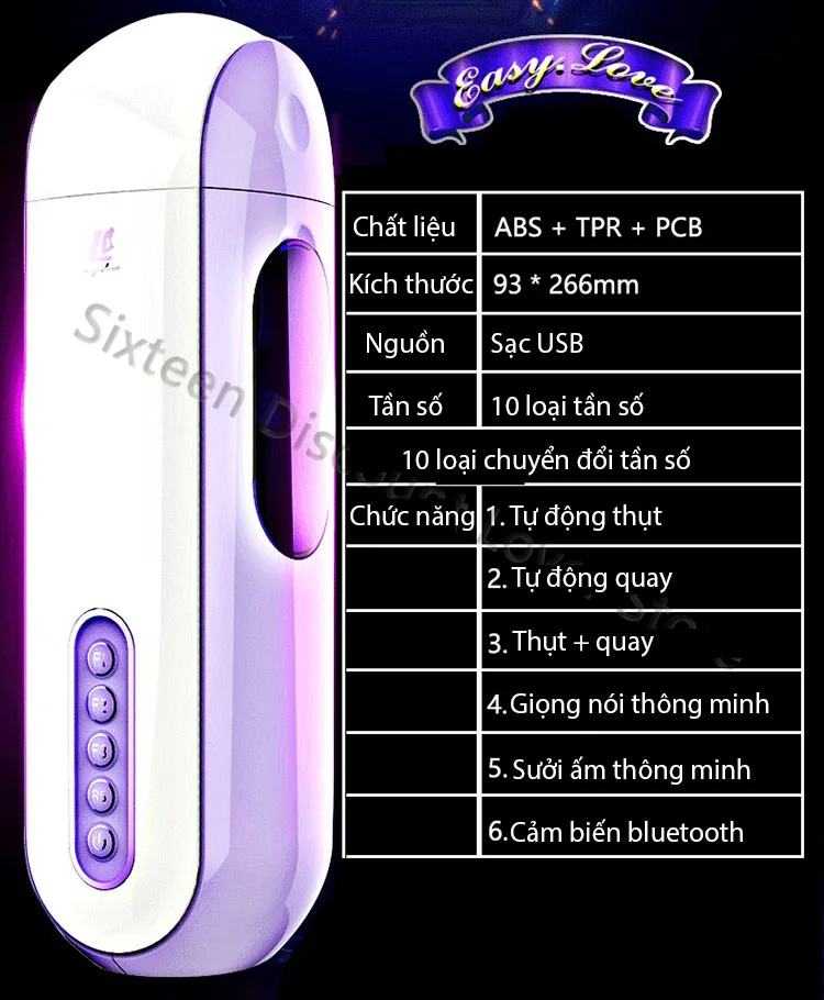 High Power Auto Thrusting Rotating Warming Masturbator — hình 7