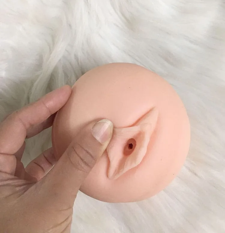 AD38D Soft Silicone Breast Male Masturbator 2 in 1 Pleasure — Realistic and Multifunctional Design