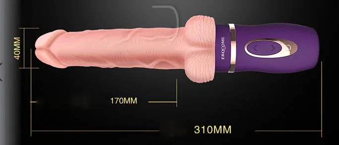Erocome Heated Rumble Soft Silicone Vibrating Dildo — hình 28