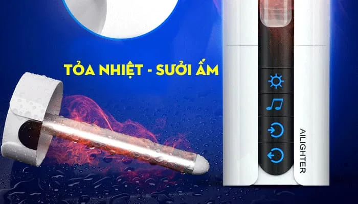 Ailighter Air Jet Warm Suction Vibrating Male Masturbator — hình 2