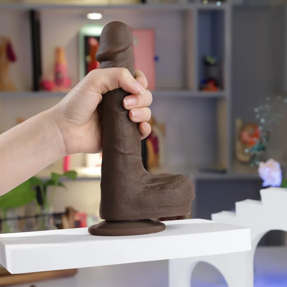 Aiya 9-Mode Vibrating Rotating Realistic Dildo Soft Touch — hình 5