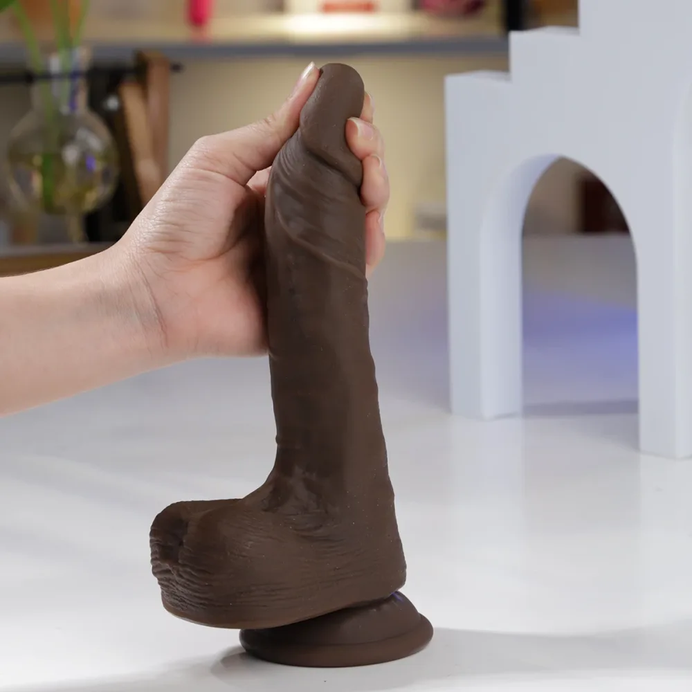 Aiya 9-Mode Vibrating Rotating Realistic Dildo Soft Touch — Soft Silicone & Strong Suction Base