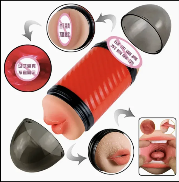Double Pump Vibrating Wall-Mount Male Masturbator — hình 3