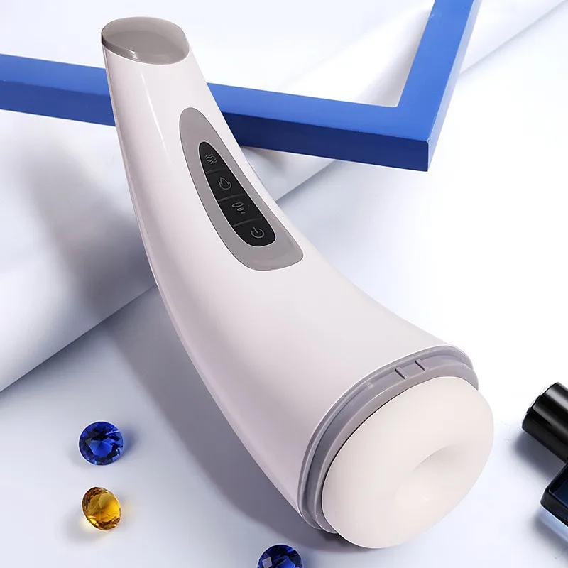 High Heat Suction Vibrating Masturbator Silicone ABS — hình 3