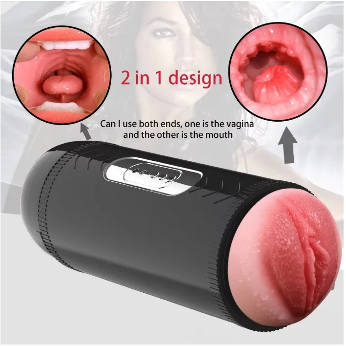 Dual-Ended Automatic Vibrating Masturbator for Men New — hình 3
