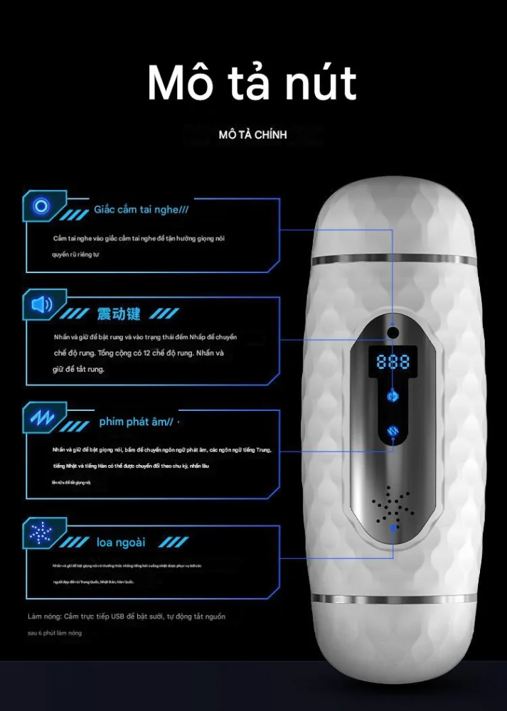 Utoo Girl Double-Ended Vibrating Sounding Toy 12 Modes — hình 22