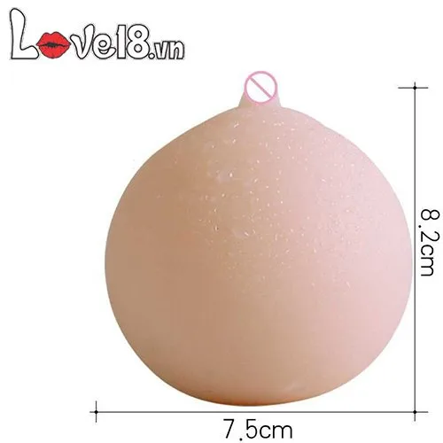 Silicone Breast-Shaped Masturbator Soft Realistic Male Toy — The small, soft vaginal opening enhances the experience