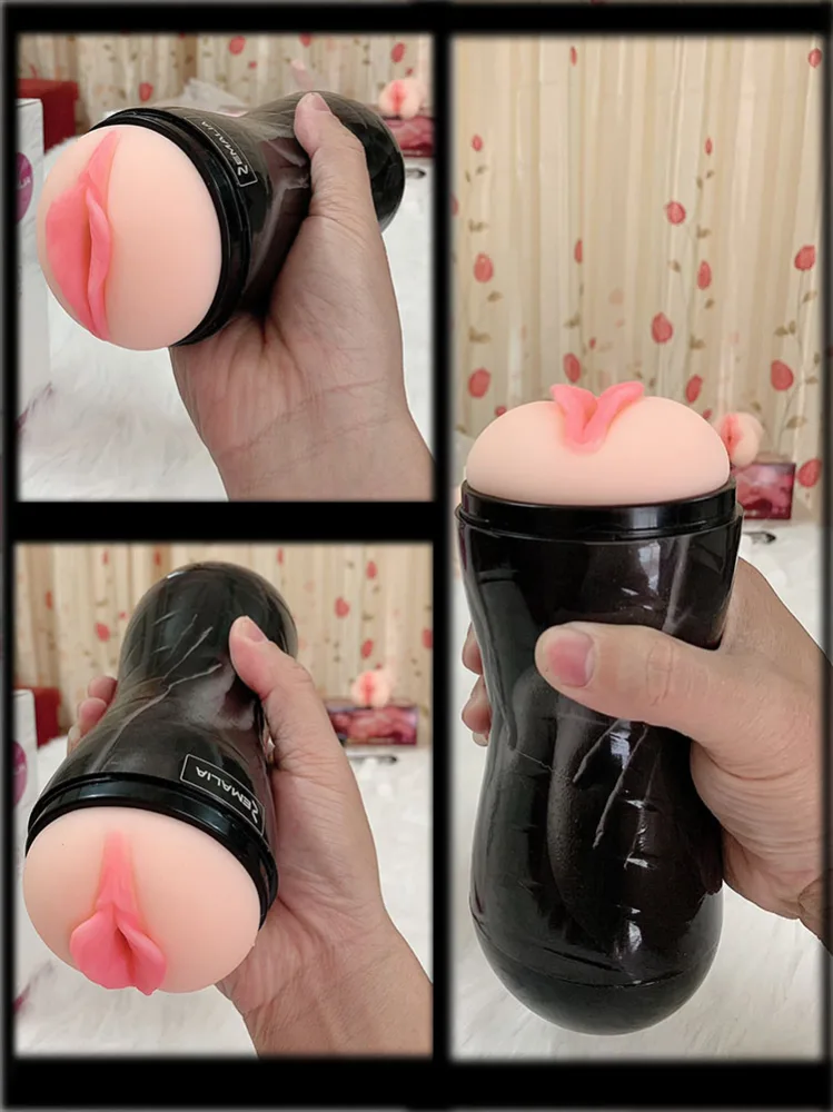 Premium Dual-Entry Male Silicone Masturbator with Vibration — hình 2