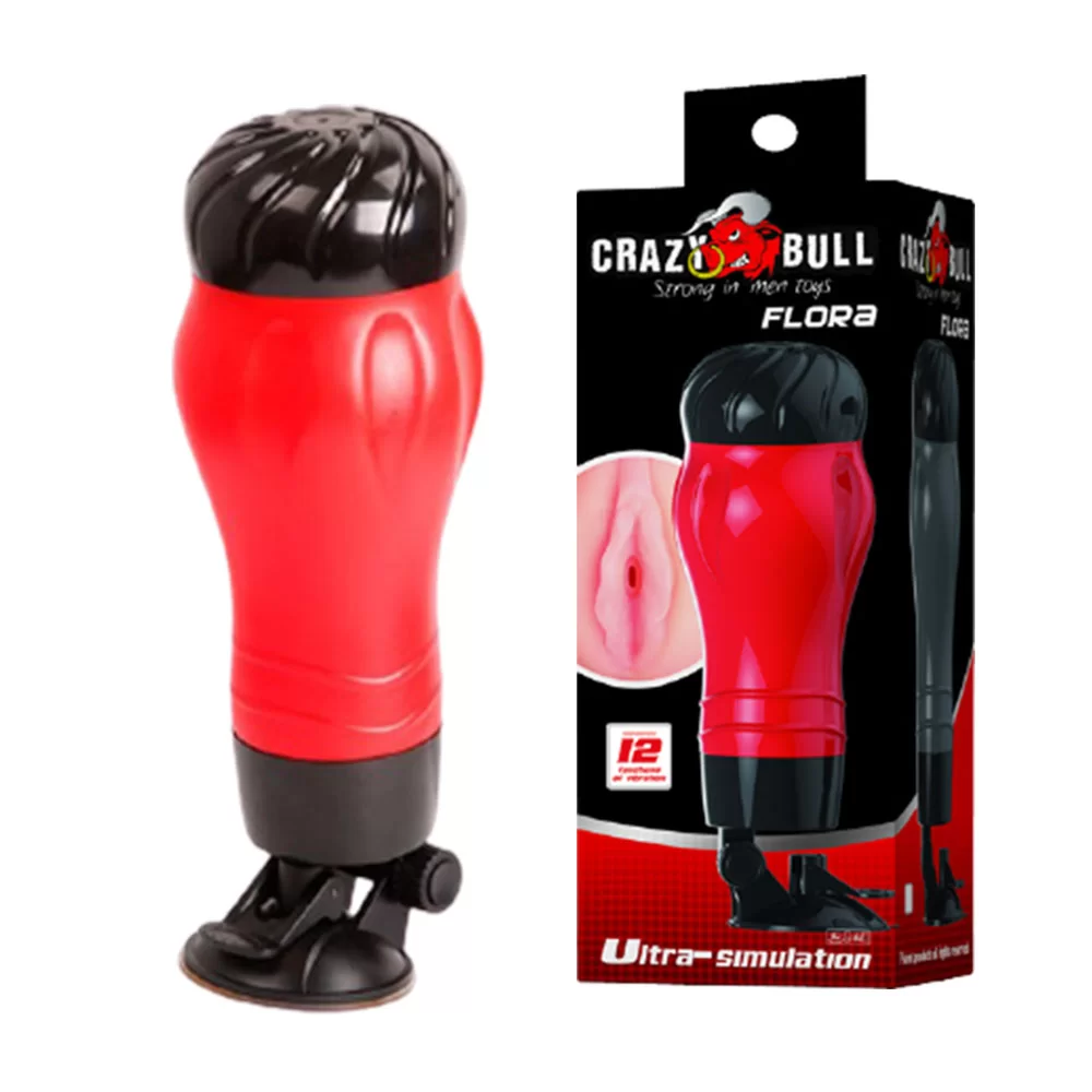 Crazy Bull Flora Red 12-Speed Penis Massager Flashlight — Easy Maintenance and Discreet Use