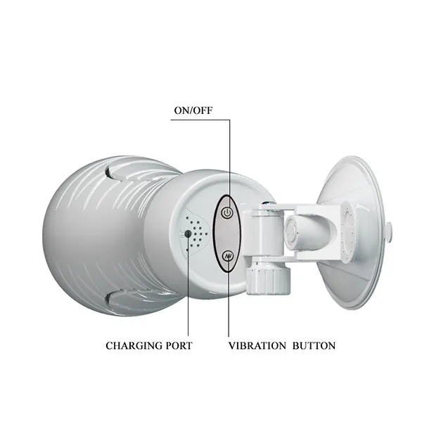 Crazy Bull Flora White Wall-Mounted Vibrating Realistic — hình 9