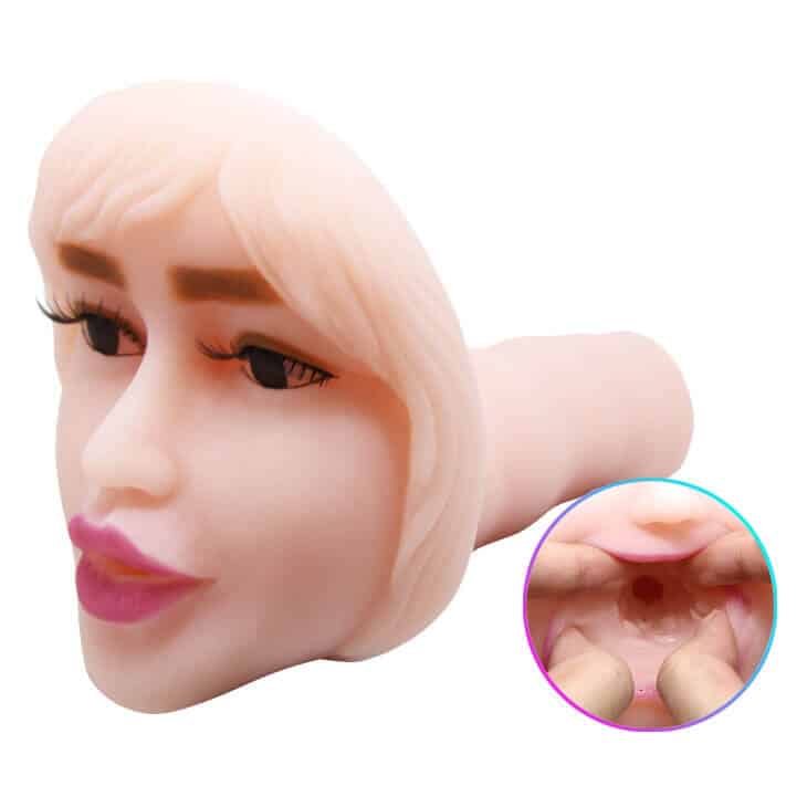 AD07 Doll Face Male Masturbator Realistic Sensation Toy — hình 7