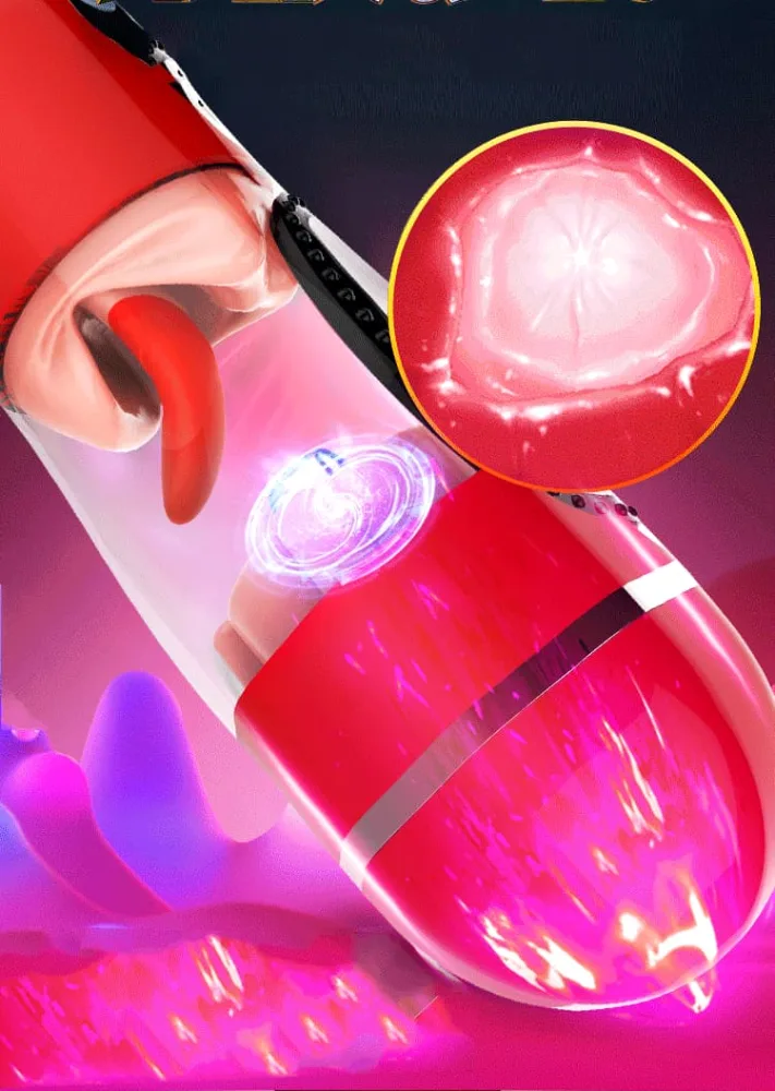 SHP1348 Auto Sucking Licking Oral Masturbation Cup — Easy to Use & Maintain