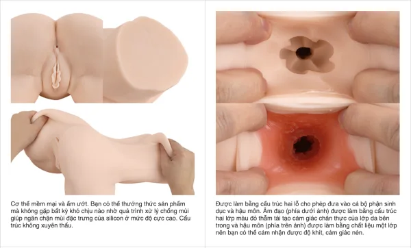 Large Silicon Buttock Fake Vagina Masturbation Toy — hình 3