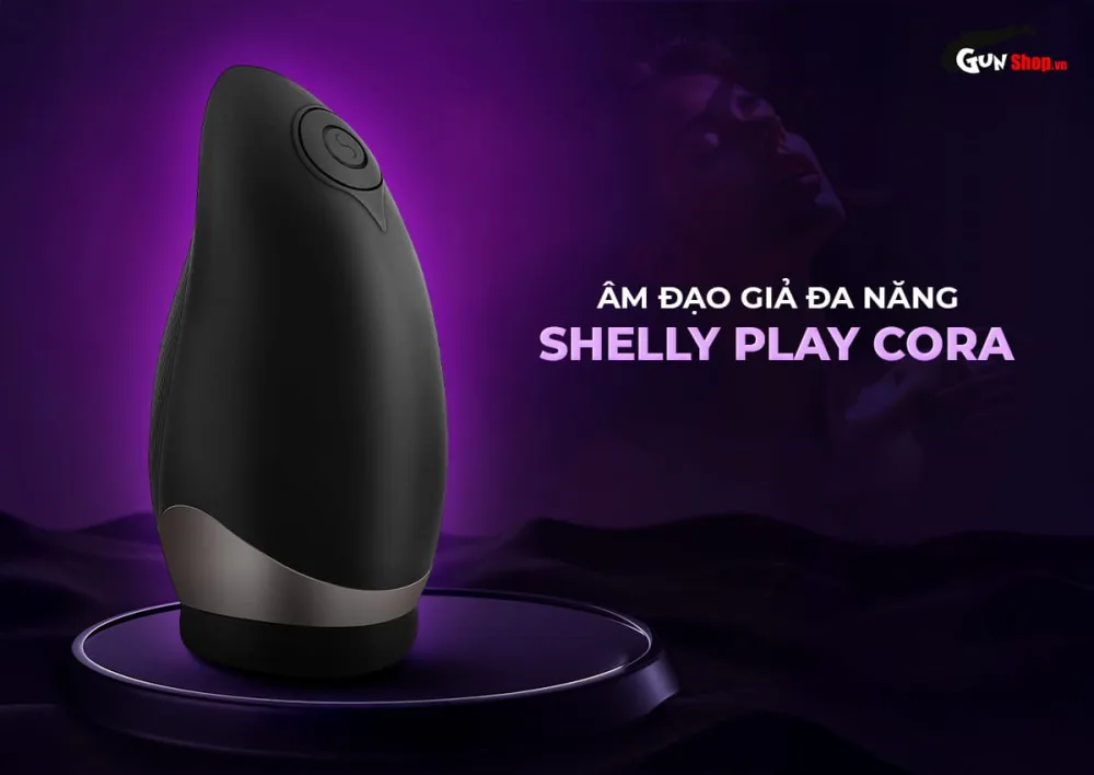 Shelly Play Cora multi-function black realistic masturbator