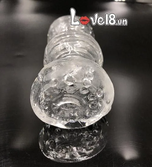 Transparent Stretchy Silicone Male Masturbator Realistic — hình 3