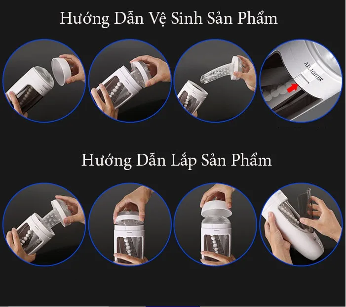 Automatic 360 Rotating Male Masturbator Wall Mount — hình 13