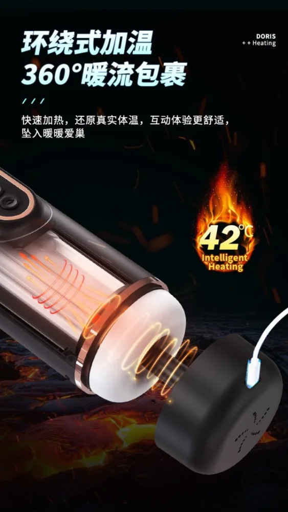 Doris Auto Suction Vibrating Heated Silicone Masturbator — hình 7