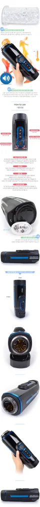 Auto Thrusting Heated LCD Screen Realistic Masturbator — hình 11