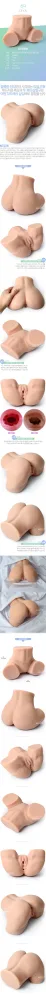 Premium Silicone Realistic Butt Vagina Vibrator Remote Controlled