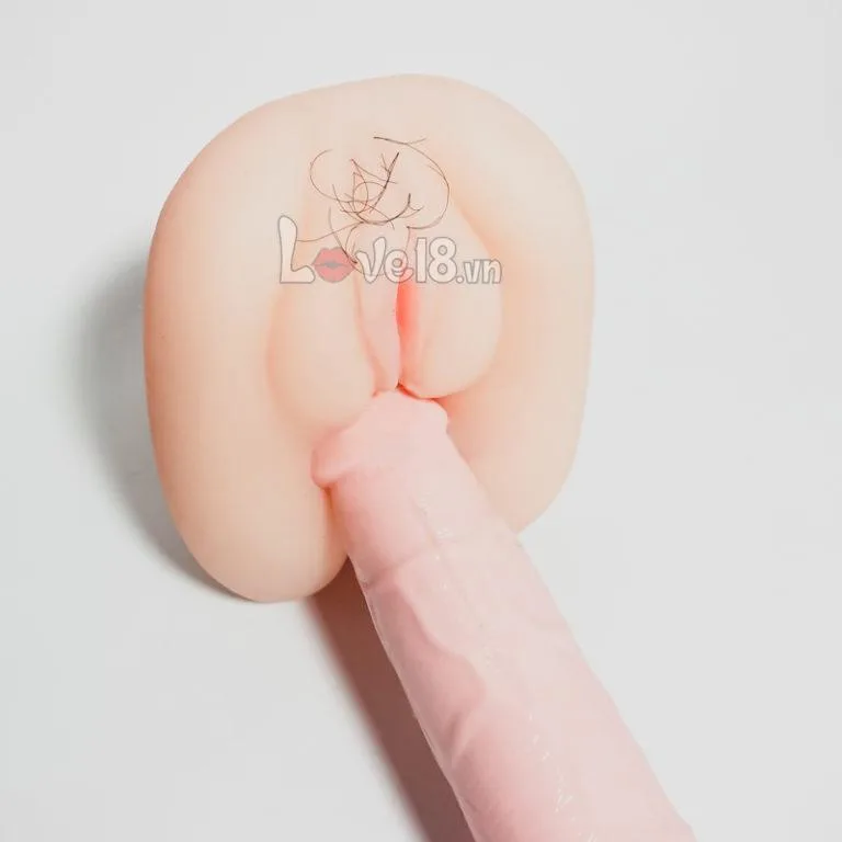 Furry Silicone Vibrating Pussy Masturbator with Egg — Its realistic design is inspired by the natural contours