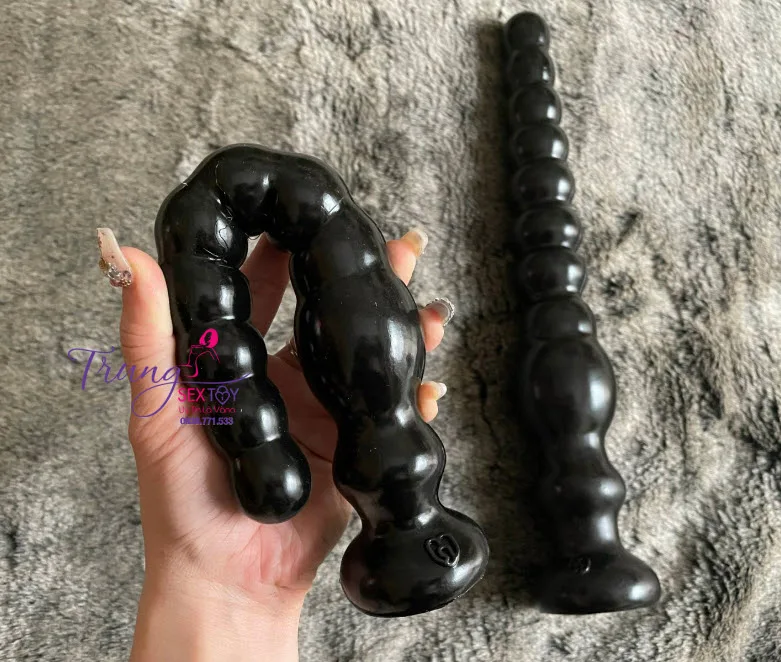 Anal Balls Long Silicone Smooth Prostate Pleasure Stimulator — hình 2