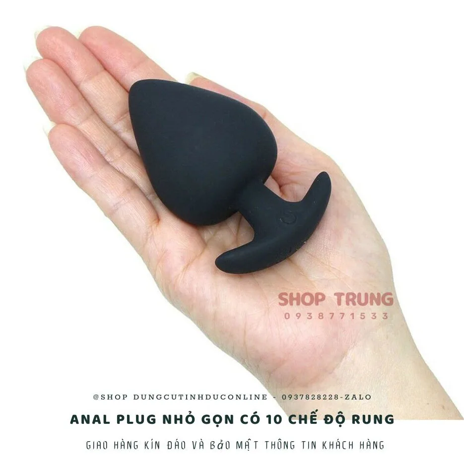 Compact anal plug with 10 vibration modes medical silicone — Crafted from medical-grade silicone, this sleek toy ensures
