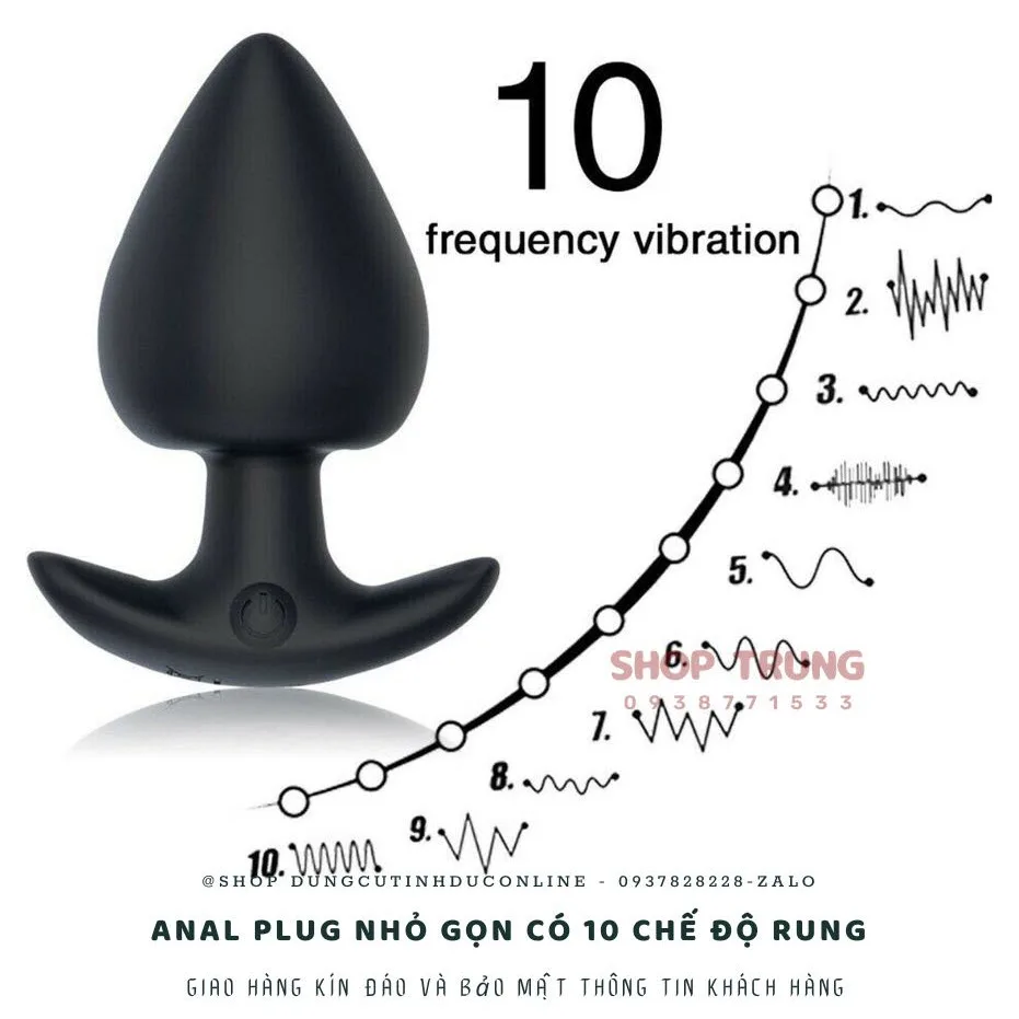 Compact anal plug with 10 vibration modes medical silicone — Discreet Packaging & Privacy Assured