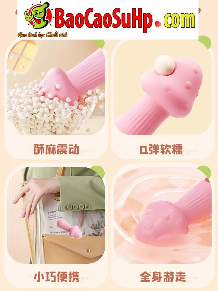 Pink Cute Mushroom Strong Vibe Compact Smart App — hình 3