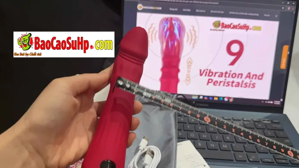 USK-V38 handheld Silicone 9-mode Thrusting Vibrator — hình 8