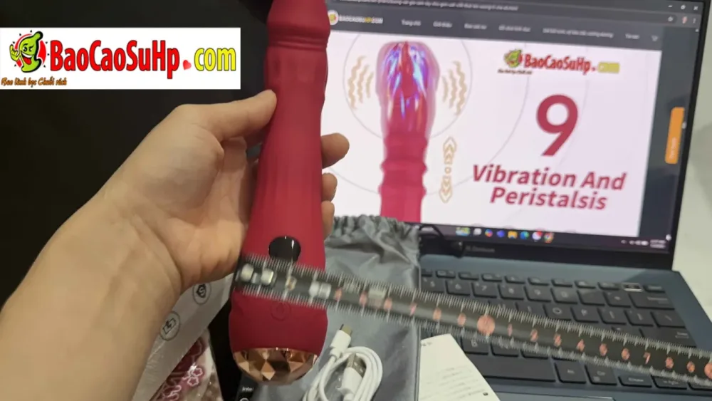 USK-V38 handheld Silicone 9-mode Thrusting Vibrator — hình 11