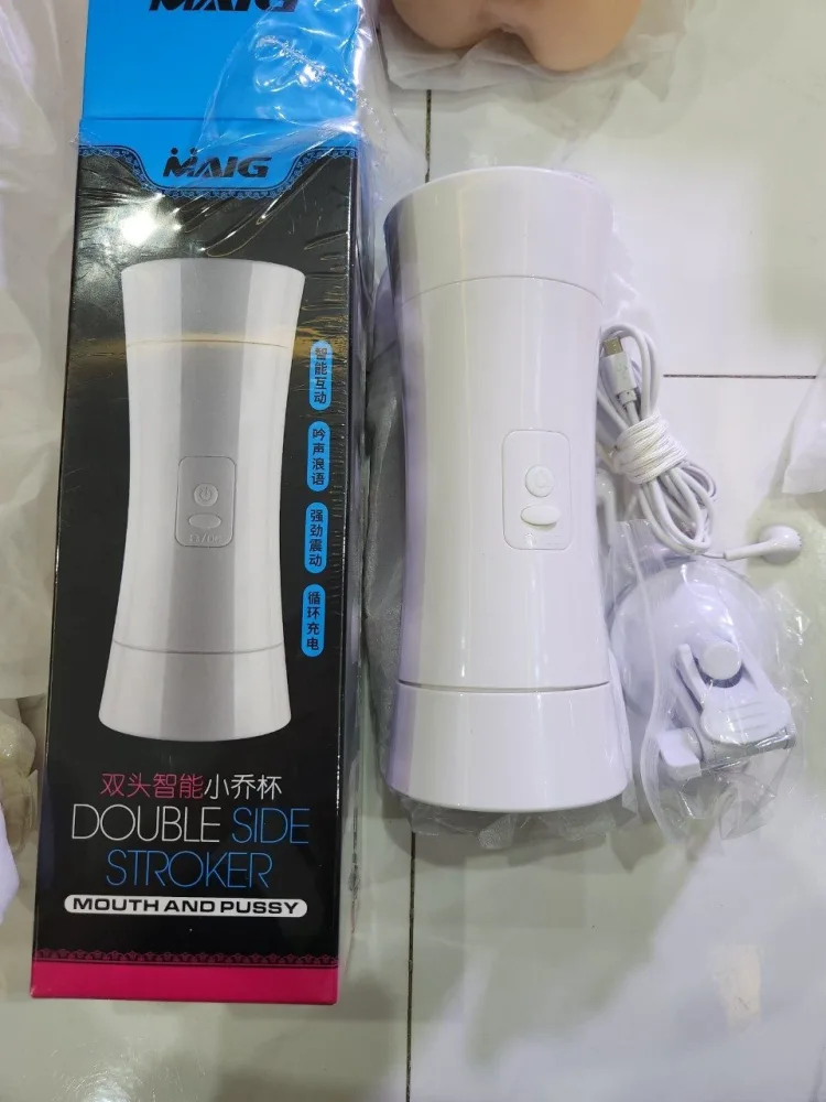 While Bow 7 Mode Dual End Male Masturbation Cup — hình 9